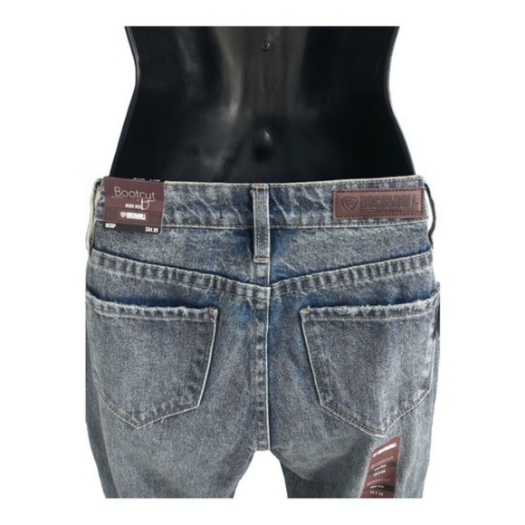 Rock & Roll high rise medium vintage wash bootcut jeans size 24x34‎ new - Picture 8 of 11